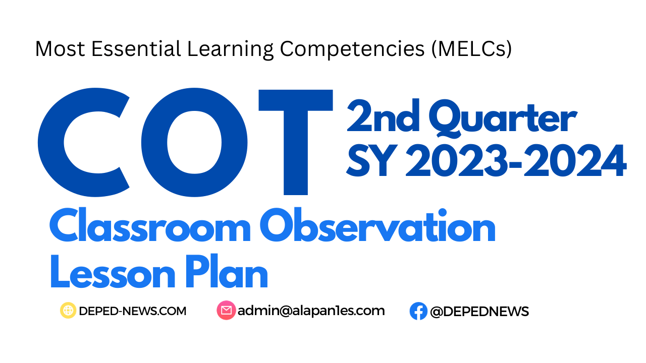 Classroom Observation COT Lesson Plan Grade 5 Quarter 2 